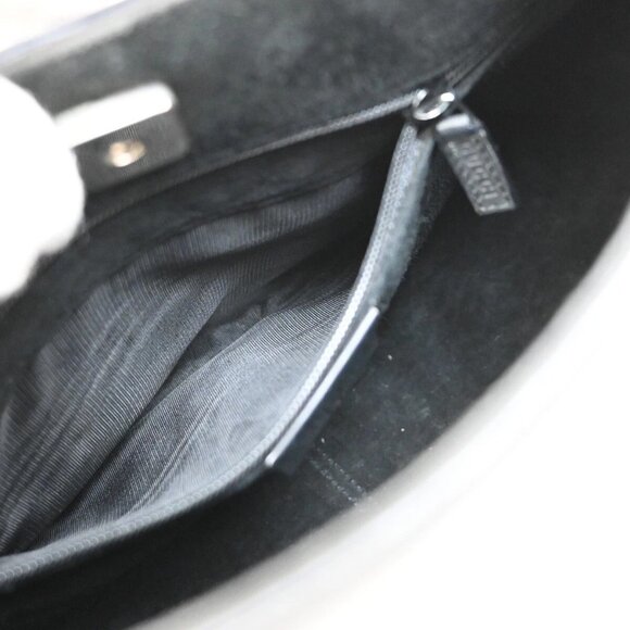 GUCCI Logo Bamboo Shoulder Hand Bag Leather Black Red Italy 61FB846 - Picture 13 of 16